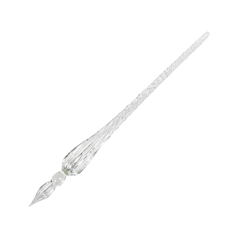 molshine Handmade Glass Dip Pen Crystal Calligraphy Pen Signature Dipped Pen for Artist Women Men Teens,Writing Drawing Decoration Gifts (Transparent) - Image 1